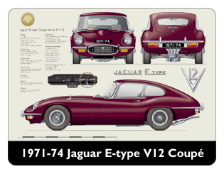 Jaguar E-Type Coupe S3 1971-74 Mouse Mat